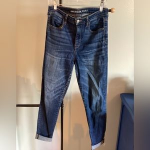 American Eagle Super Stretch High Waist Medium Wash Jeans 10